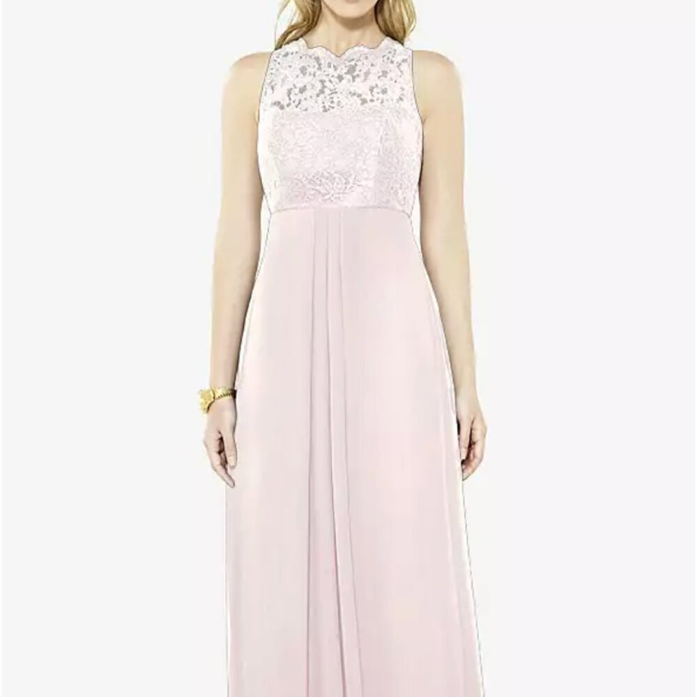 After Six Bridesmaid Dress 6722 in Blush (size 2)
